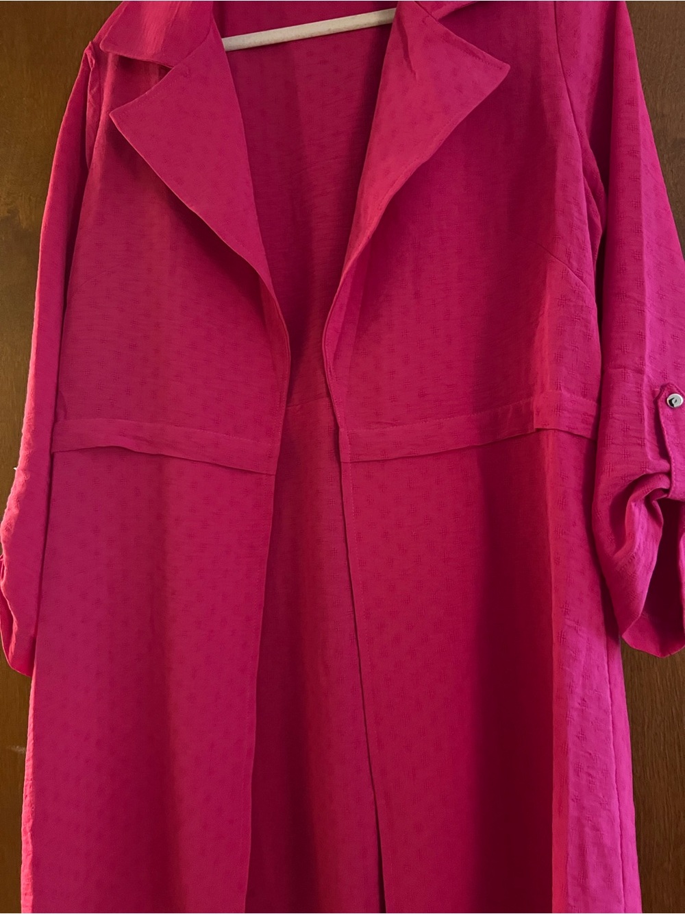 Soho Apparel Bright Pink Trench Coat